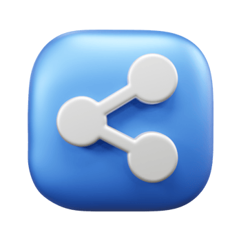 Share 3d illustration icon or social media share 3d icon illustration png