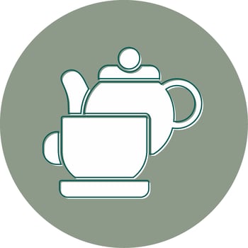 Tea Set Vector Icon
