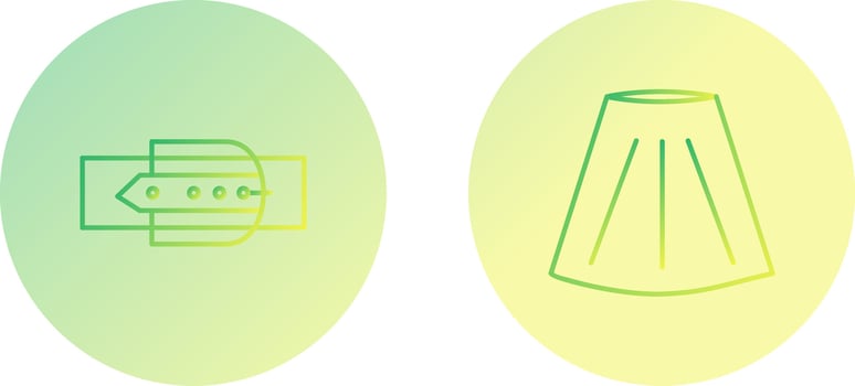Skirt and Belt Icon vector