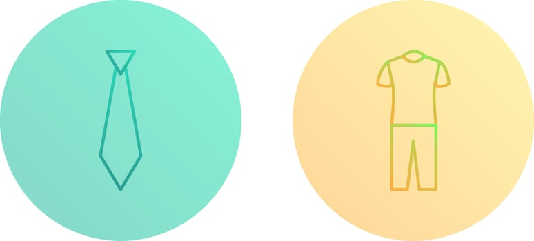 Tie and Pyjamas Icon vector