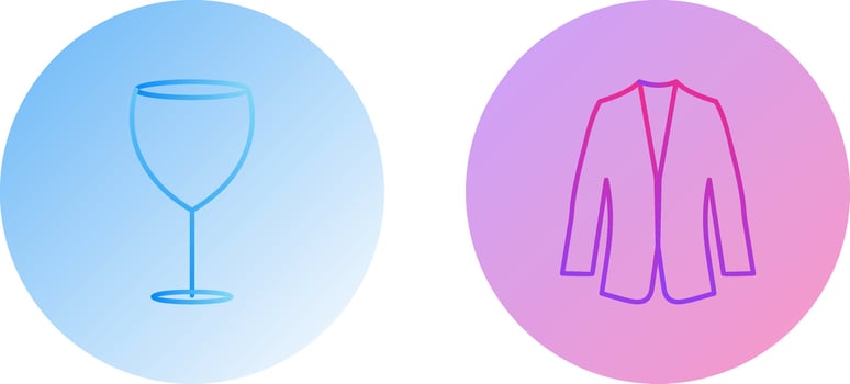 Alcohol and Suit Icon vector
