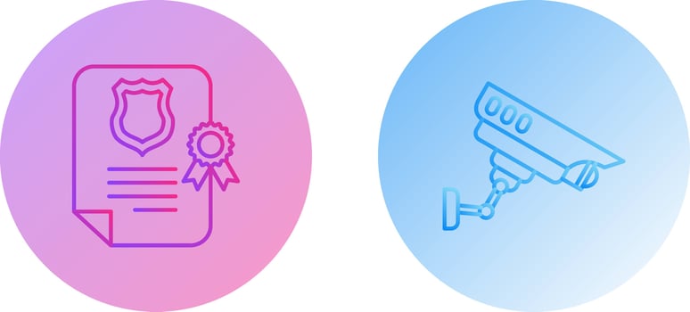 Document and Cctv Icon vector