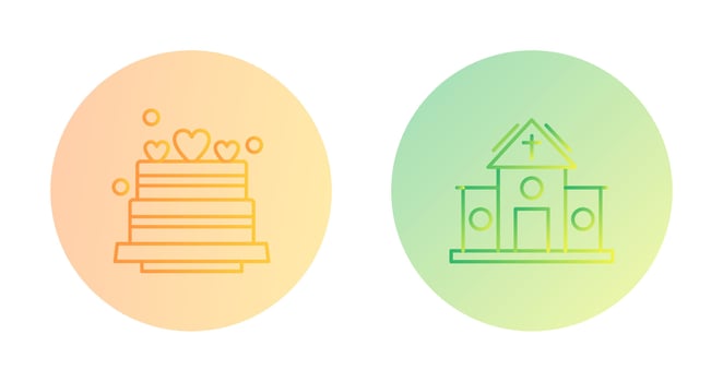Wedding and Church Icon vector