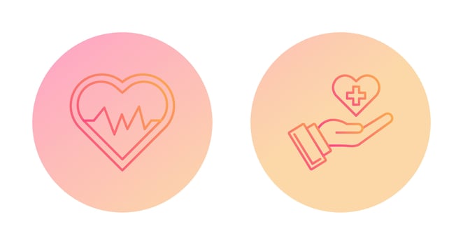 Heart Beat and Healthcare Icon vector