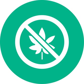 No Cannabis Vector Icon
