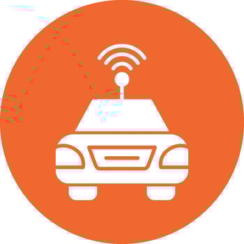 Autonomous Car Vector Icon
