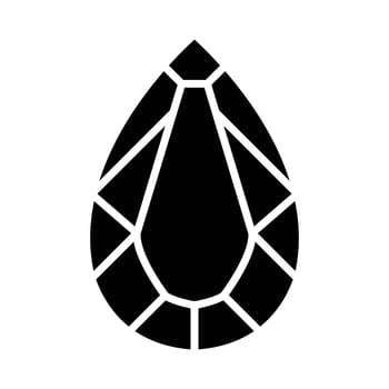Sapphire Vector Glyph Icon For Personal And Commercial Use.