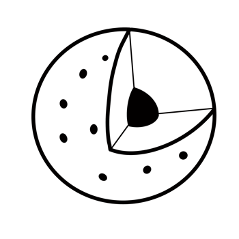 nucleus Hand drawn organic line doodle png