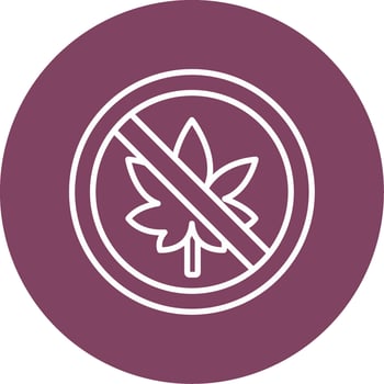 No Cannabis Vector Icon