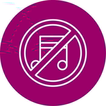 No Music Vector Icon