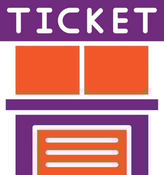 Ticket office Vector Icon Design Illustration