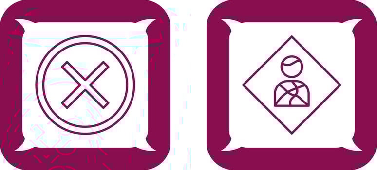 Do Not Cross And Health hazard  Icon vector