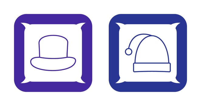 Hat and Christmas Icon vector