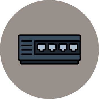 Network Hub Vector Icon