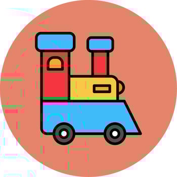Toy Train Vector Icon