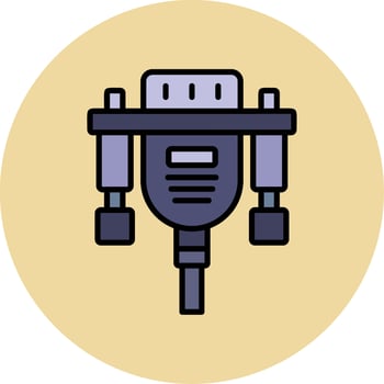 Vga Cable Vector Icon