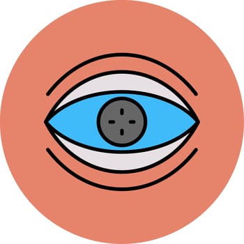 Bionic Contact Lens Vector Icon