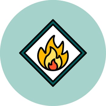 Flammable Vector Icon