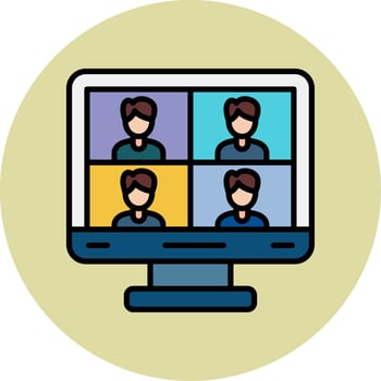 Video Conference Vector Icon