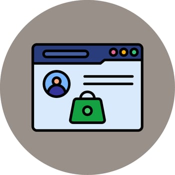 Online Shopping Vector Icon