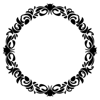 Vintage Decorative Ornamental Circle frame vector, Round vector ornamental Frame
