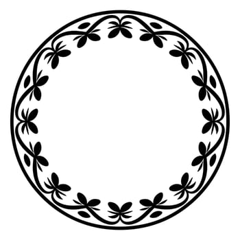 Vintage Decorative Ornamental Circle frame vector, Round vector ornamental Frame