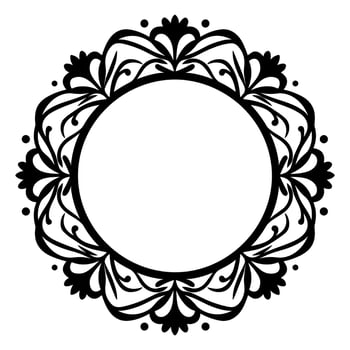 Vintage Decorative Ornamental Circle frame vector, Round vector ornamental Frame