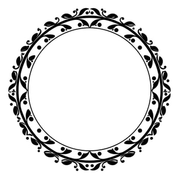 Vintage Decorative Ornamental Circle frame vector, Round vector ornamental Frame