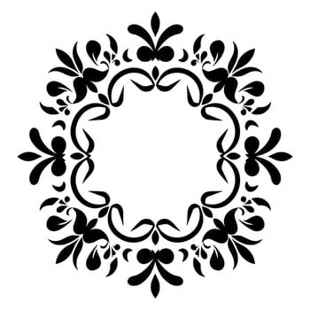 Vintage Decorative Ornamental Circle frame vector, Round vector ornamental Frame