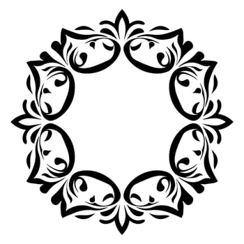 Vintage Decorative Ornamental Circle frame vector, Round vector ornamental Frame