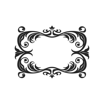 Decorative border frame with corner vector illustration