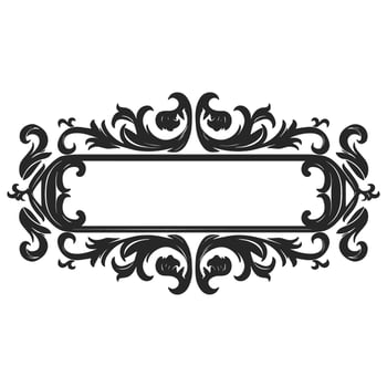 Free Decorative border frame with corner vector illustration