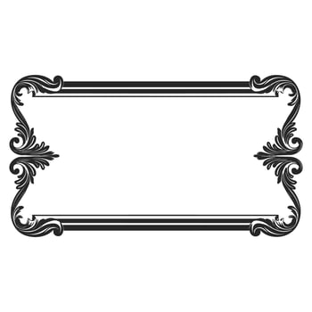 Decorative border frame with corner vector illustration