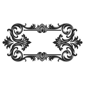 Decorative border frame with corner vector illustration
