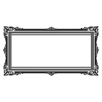 Decorative border frame with corner vector illustration