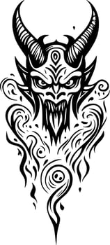 evil monster cartoon vector