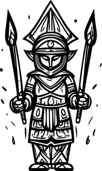art knight cartoon vector