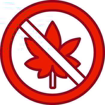No Cannabis Vector Icon