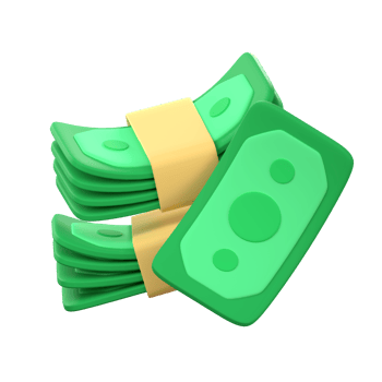 Stack of banknotes. Lots of cash treasures. png