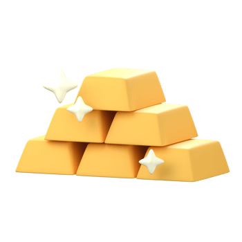 A pile of shiny yellow gold bars Collection of valuable treasures png