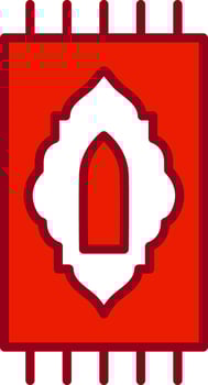 Prayer Rug Vector Icon