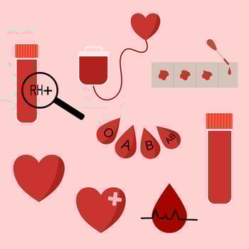Blood Donation Element Illustration. World Blood Donor Day. vector
