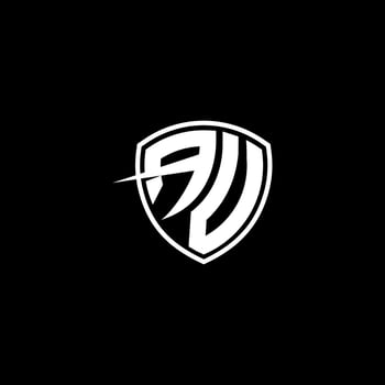 AV Initial Letter in Modern concept Monogram Shield Logo vector
