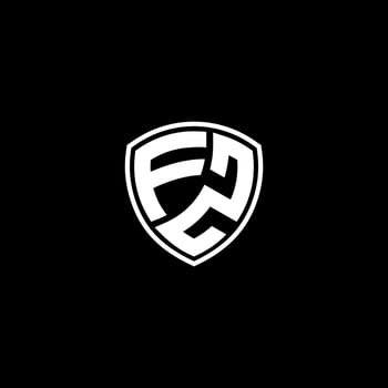 FZ Initial Letter in Modern concept Monogram Shield Logo vector
