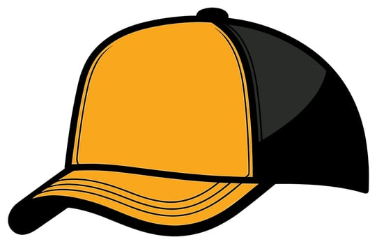 Trucker Hat, Mesh Cap template illustration, Blank black Trucker Hat Vectorize for designers. vector