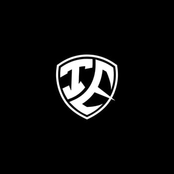 IE Initial Letter in Modern concept Monogram Shield Logo vector
