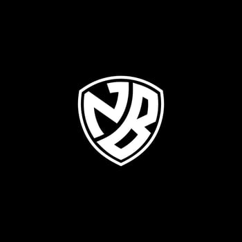 NB Initial Letter in Modern concept Monogram Shield Logo vector