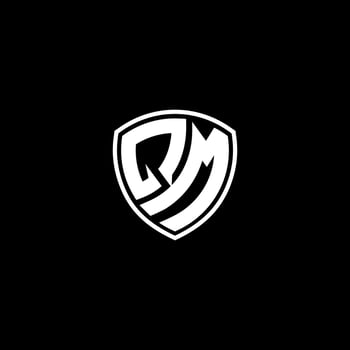 QM Initial Letter in Modern concept Monogram Shield Logo vector