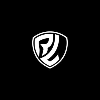 RL Initial Letter in Modern concept Monogram Shield Logo vector