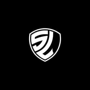 SL Initial Letter in Modern concept Monogram Shield Logo vector